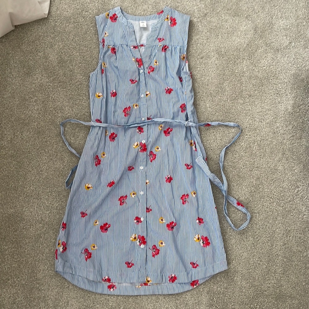 Pinstripe flower dress